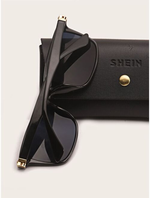 Shein Men Square Frame Fashion Glasses