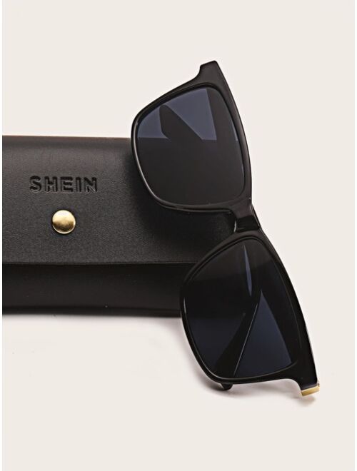 Shein Men Square Frame Fashion Glasses