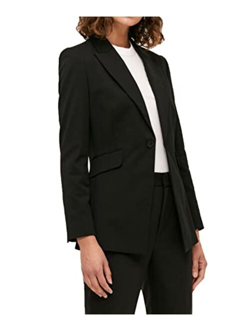 Loalo Women's Slim Fit Blazer Suits Two Piece Solid Work Pant Suit Business Office Lady Suits Sets