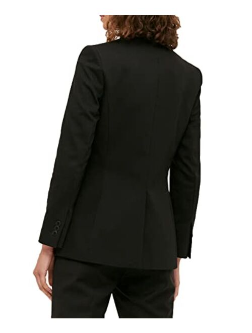 Loalo Women's Slim Fit Blazer Suits Two Piece Solid Work Pant Suit Business Office Lady Suits Sets
