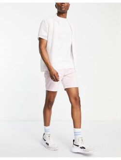 Slim Fit Chino Shorts In Light Pink
