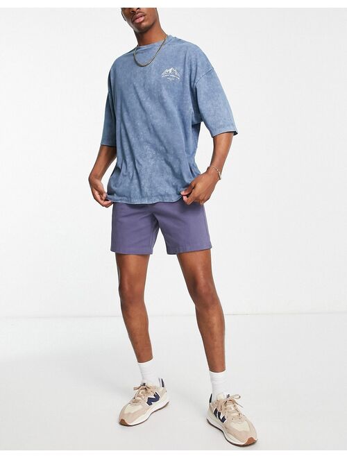 New Look slim fit chino shorts in blue