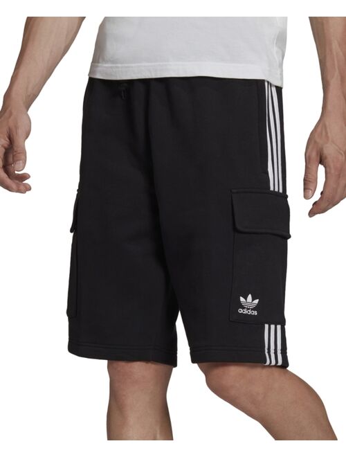 adidas Men's Adicolor Classics 3-Stripes Regular-Fit French Terry Cargo Shorts