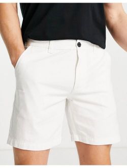Slim Fit Chino Shorts In White