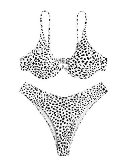Women's 2 Piece Triangle Bikini High Cut Bathing Suit Swimsuit