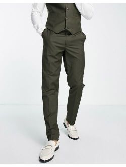 slim suit pants in khaki