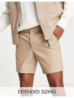 slim chino shorts in beige