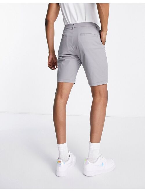 ASOS DESIGN slim chino shorts in light gray