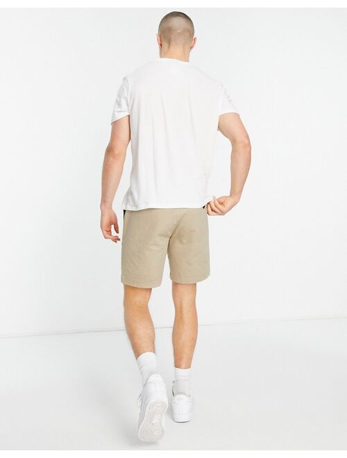 Topman 2 pack slim chino shorts in navy and stone