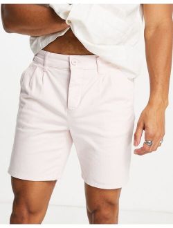 cigarette chino shorts in pastel pink