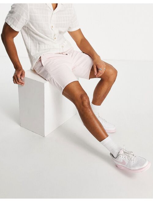 ASOS DESIGN cigarette chino shorts in pastel pink