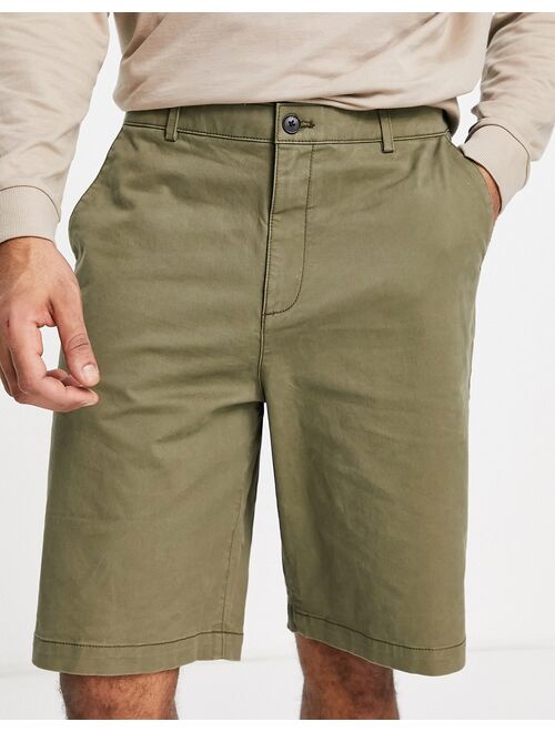Topman relaxed chino short in khaki
