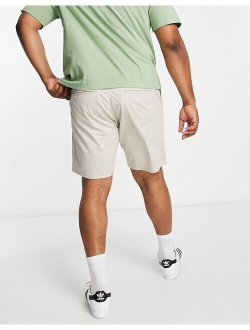 Only & Sons Plus slim fit chino shorts in beige
