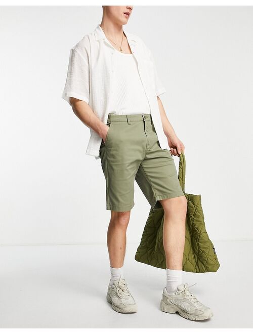Lee regular fit organic cotton chino shorts in olive green