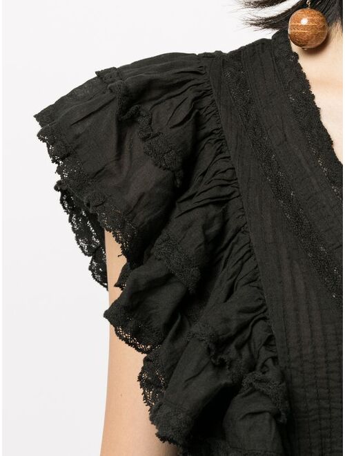 LoveShackFancy Gwen ruffle mini dress