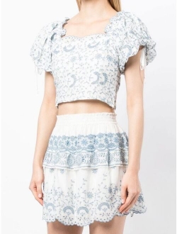 Melina broderie-anglaise crop top