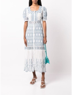 Helena embroidered broderie-anglaise maxi dress