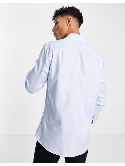 Topman Egyptian cotton textured formal shirt in blue