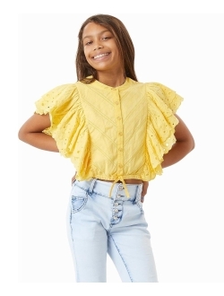 TRUCE Eyelet Woven Top (Little Kids/Big Kids)