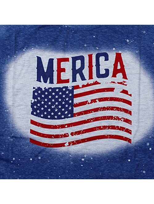 Egelexy America Flag Shirt Women 4th of July Star Stripe Patriotic Tops Independence Day Short Sleeve T Shirts