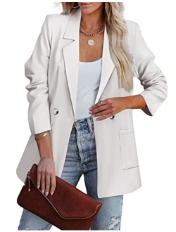 Bbx Lephsnt Womens Casual Blazers Oversized Open Front Cardigan Long Sleeve Work Office Blazer Jackets S-XXL