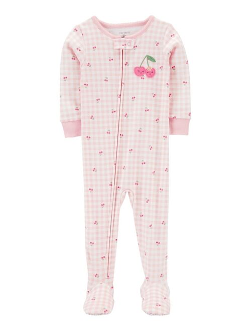Carter's Toddler Girls One-Piece Cherry Snug Fit Footie Pajama