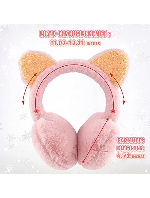 XIAOHAWANG Winter Earmuffs for Kids Girl Warm Ear Muffs Baby Boy Plush Padded Ear Warmer