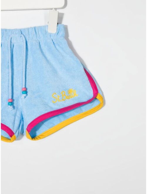 MC2 Saint Barth Kids embroidered logo shorts