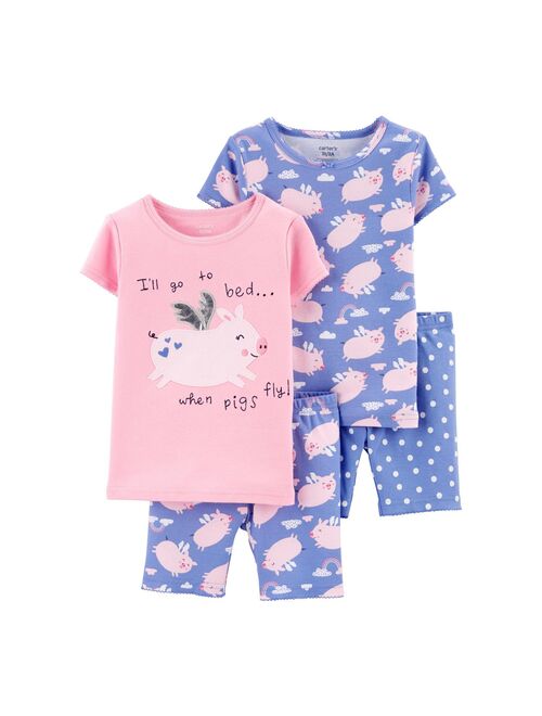 Toddler Girl Carter's Flying Pigs Tops & Bottoms Pajama Set