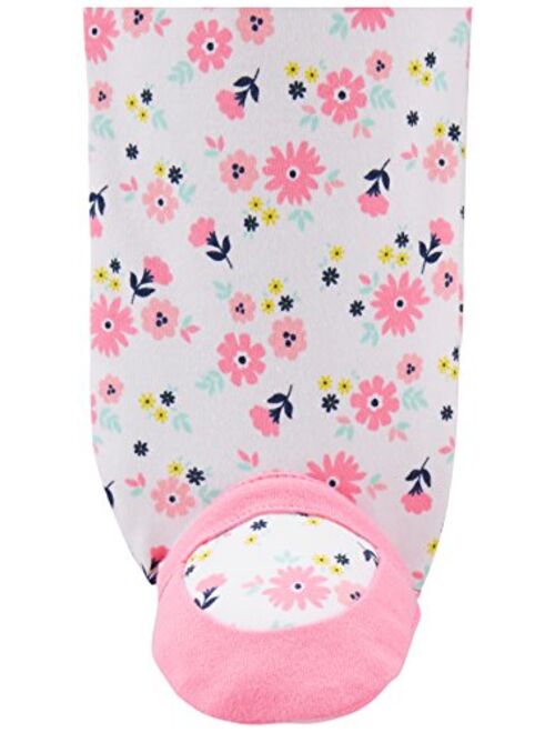 Simple Joys by Carter's Baby Girls' Cotton Footed Sleep and Play, Pack of 3