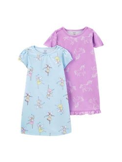 Toddler Girl Carter's 2-Pack Unicorn & Fairy Nightgowns