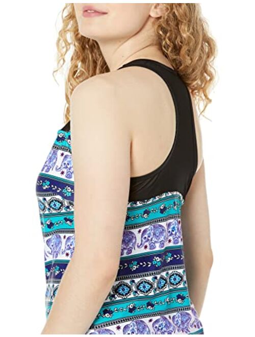 Yonique Tankini Swimsuits for Women with Shorts Athletic Two Piece Bathing Suits Racerback Tank Tops Swimwear