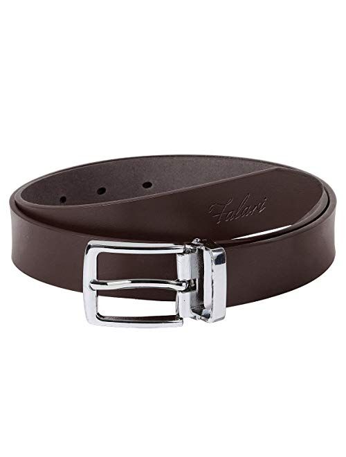 Falari Kids Leather Belts for Boys All Occasion 1" Trim to Fit - One Piece Leather Cutting