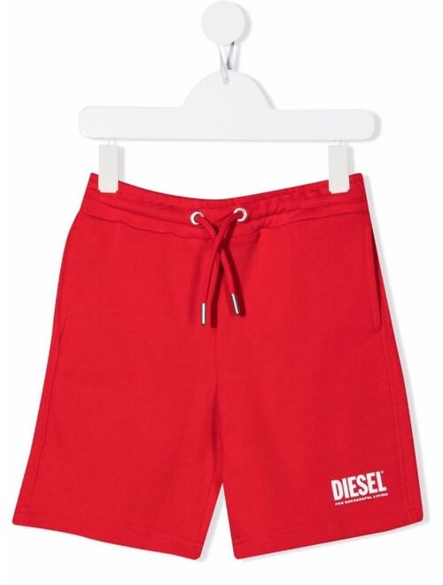 Diesel Kids logo-print shorts