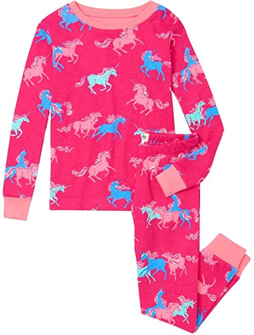 Hatley Kids Frolicking Unicorns Organic Cotton Pajama Set (Toddler/Little Kids/Big Kids)