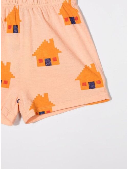 Bobo Choses house-print shorts