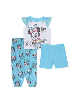 Toddler Girl Disney Minnie Mouse "100% Cute" Top & Bottoms Pajama Set