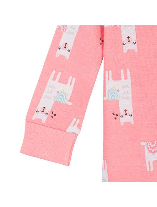 Gerber Baby Girls' 2-Pack Footed Pajamas