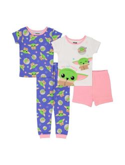 Toddler Girl The Mandalorian Grogu "Cute I Am" 4 Piece Pajama Set