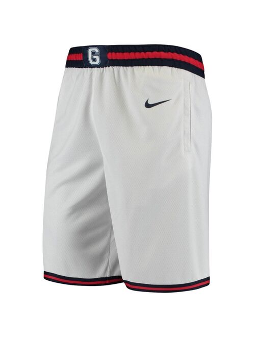 Men's Nike White Gonzaga Bulldogs Limited Basketball Performance Shorts