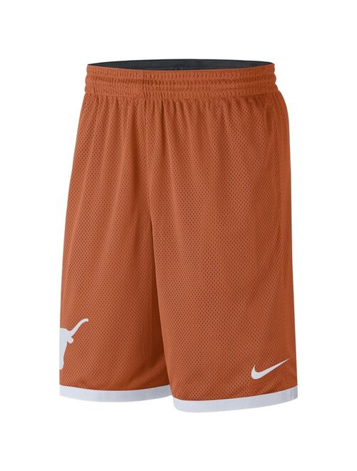 Nike Men's Burnt Orange and White Texas Longhorns Logo Performance Shorts