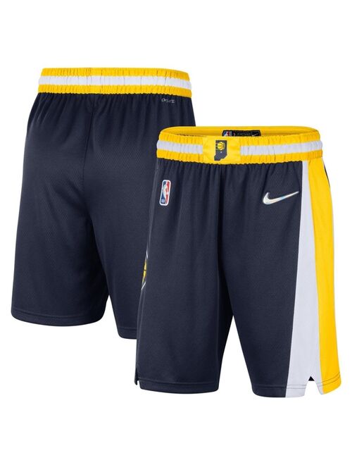 Men's Nike Navy and Gold Indiana Pacers 2021/22 City Edition Swingman Shorts