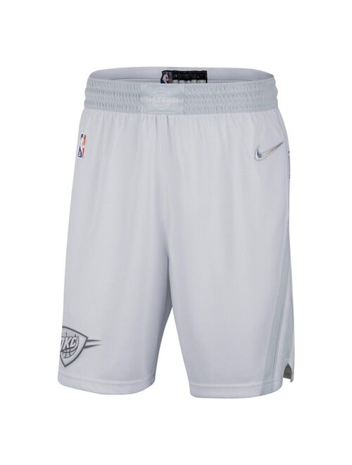 Men's Nike White, Gray Oklahoma City Thunder 2021/22 City Edition Swingman Shorts