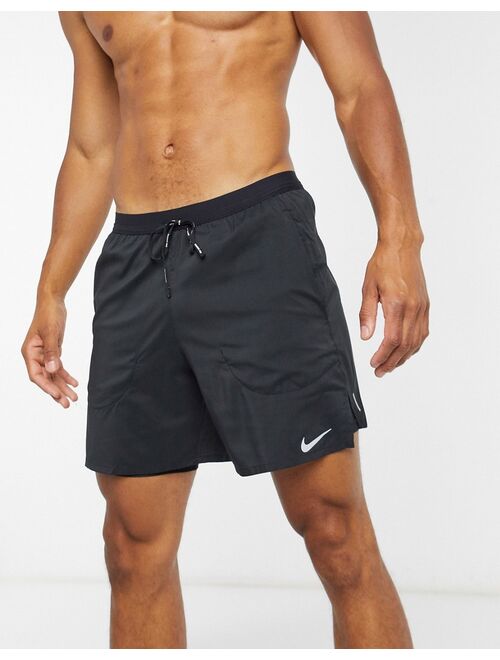 Nike Running flex stride 2-in-1 7 inch shorts in black