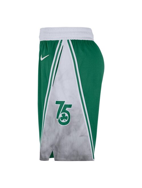 Men's Nike Kelly Green and White Boston Celtics 2021/22 City Edition Swingman Shorts