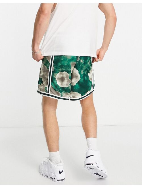 Nike Dri-FIT Floral DNA+ all-over burnout print shorts in green