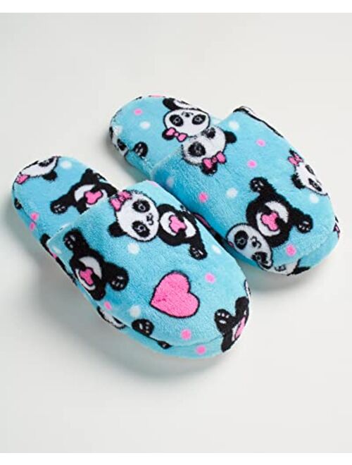 Sleep & Co Girls' Pajamas - Fleece Lounge Pants, Slippers: Puppies, Pandas, Unicorns (5-16)