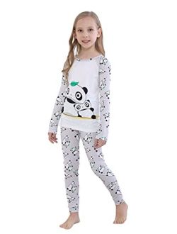 MyFav Big Girls Cute Cartoon Pajama Set Casual Comfy Loungewear Children Sleepwear