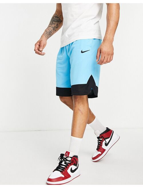 Nike Basketball Dri-FIT Icon polyknit mesh shorts in aqua