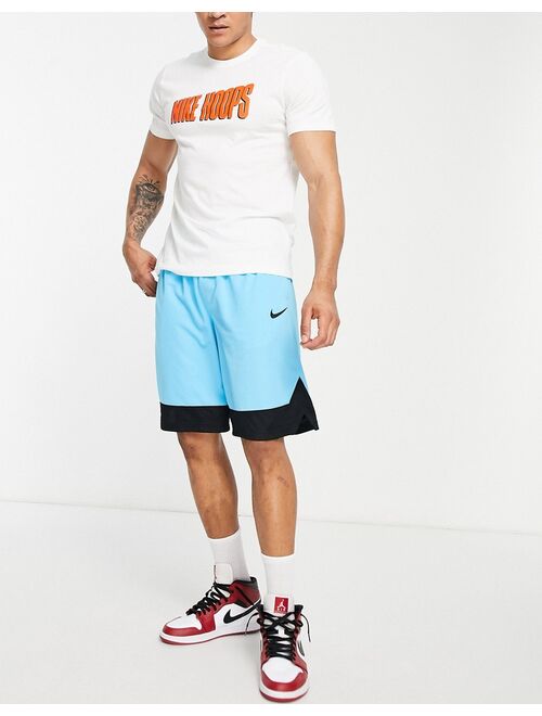 Nike Basketball Dri-FIT Icon polyknit mesh shorts in aqua